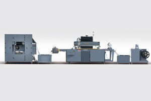 Presse d'impression sérigraphique bobine à bobine